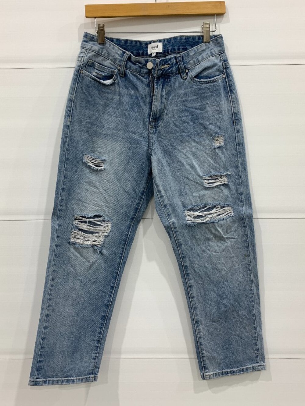 Seed Heritage Distressed High Rise Jeans